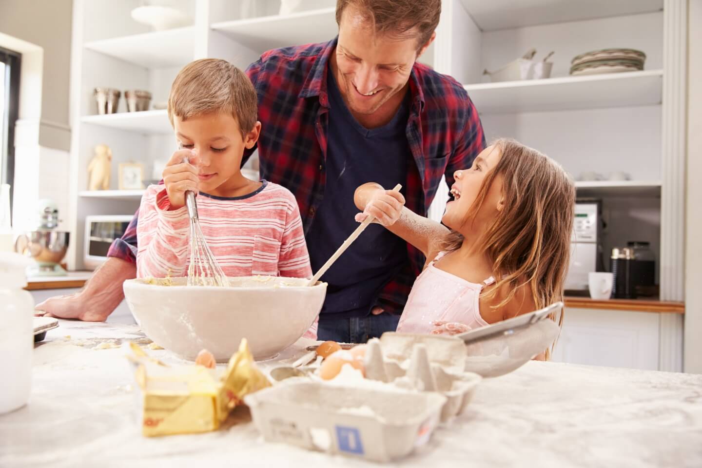 Helping mom kitchen